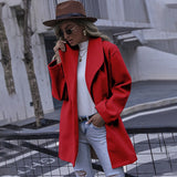 Autumn Winter Fashion Woolen Coat Jacket Women 2022 New Casual Medium Long Single Button Chic Overcoat Female