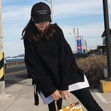 GirlKino Oversized Ulzzang Hoodie Pullover 2022 Spring New Trendy Solid Color Clothing Tops For Women Full Sleeves Harajuku Sweatshirts