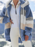 GirlKino Women's Hoodie Winter Warm Loose Oversized Sweatshirt Zip Up Hooded Female Fashion Coatfashion Clothing Hoodies Fleece Jacket
