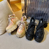 GirlKino Platform Women's Ankle Boots Gothic Style Autumn Sports Chunky Shoes Designer Punk Sneakers Harajuku
