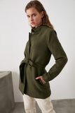 GirlKino Snap Closure And Arched Stamp Coat TWOAW21KB0032