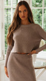 GirlKino Knitted 2 Pieces Set Women Pullovers Sweater Crop Tops & Knitted Skirts Bodycon Office Lady Skirts 2PCS Suits 2022 Winter Cloth