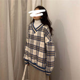 GirlKino Hoodies Women Y2k Vintage Sweatshirt Loose V-Neck Autumn Winter 2022 Korean Fashion  Long Sleeve Tops Clothes Women Sweetshirts