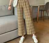 GirlKino Plaid Sweatpants Women Wide Leg Pants LOOSE Joggers Sweat Bottoms Fashion Clothes Vintage Streetwear  Summer New