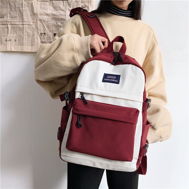 GirlKino 2022 Large Capacity Women Backpack Fashion Schoolbag Backpacks for Teenager Girls Female High School College Student Book Bags Female