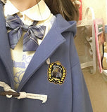 GirlKino College Style Japanese Cute Coat Medium Long Ox Horn Buckle Student JK Coat Camel Winter Coat 2022 Autumn Winter New