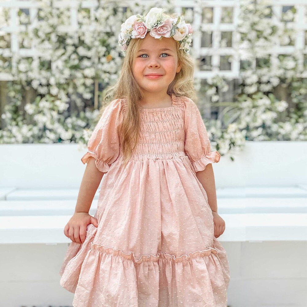 GirlKino Baby Christmas Dress For Girls Ceremony Pageant Gown New Year Kids Princess Tulle Clothes Flower Lace Birthday Children Dresses