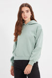 GirlKino Rib Detailed Basic Şardonlu Knitted Thick Sweatshirt TWOAW22SW0939