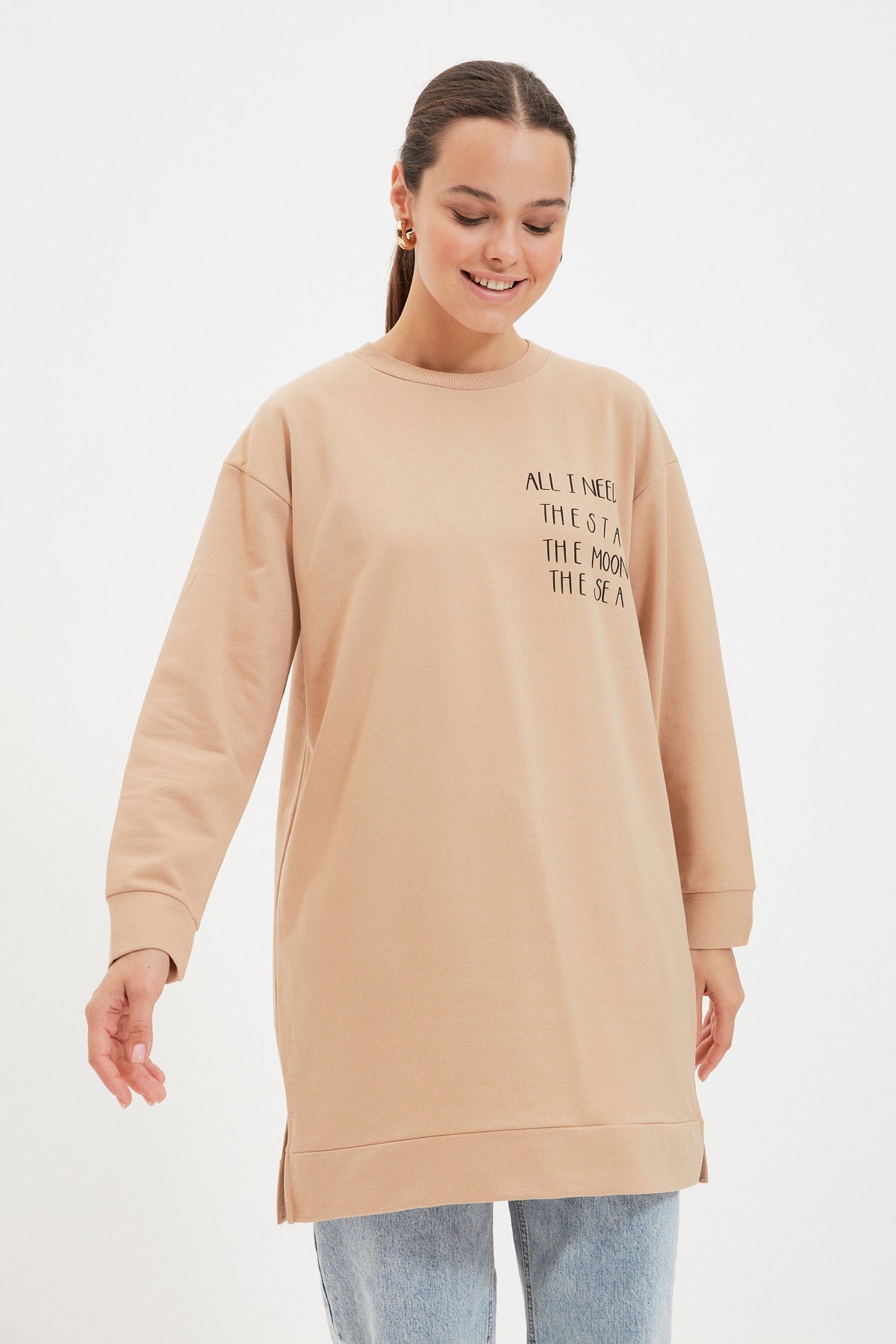 GirlKino Printed Knitted Sweatshirt TCTAW22TW0195