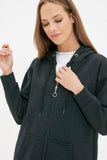 GirlKino Hooded Zipper Knitted Sweatshirt TCTAW22TW0140
