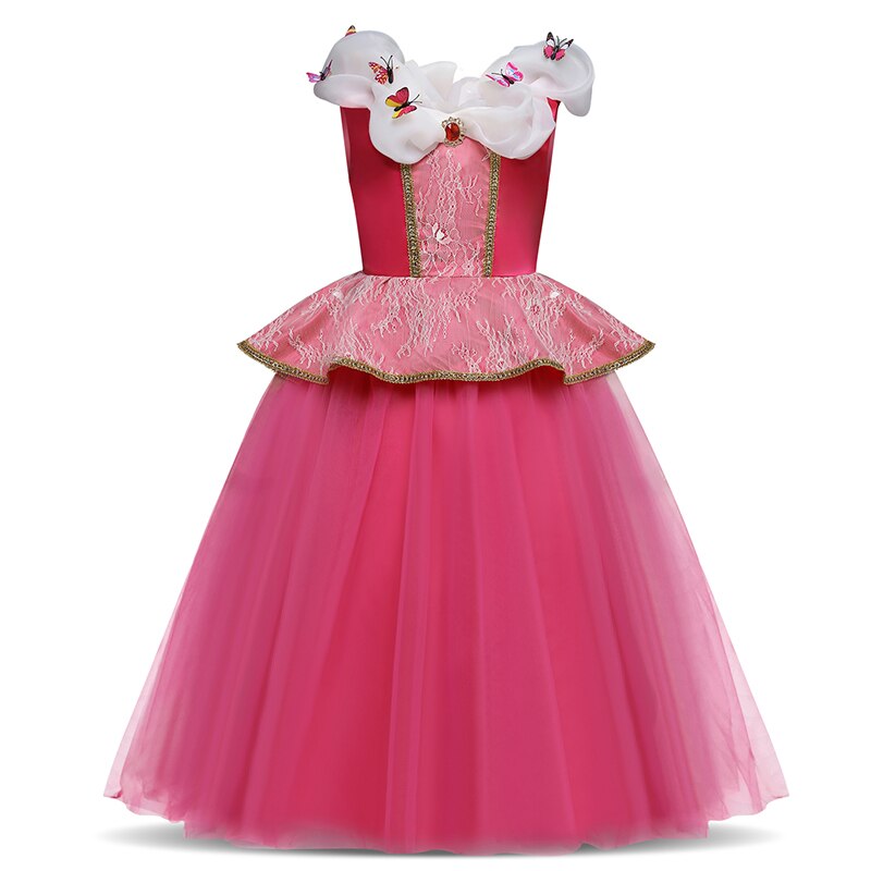 GirlKino Princess Dress Girls Kids Halloween Cosplay Costume Carnival Party Fancy Dress Up Role Play Clothes Children Christmas Disfraz